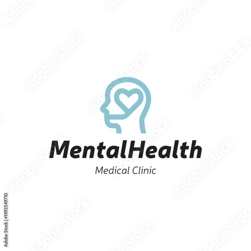 Simple Mental Health Logo Design. Psychology Therapy Logo, Icon, Symbol, Vector, Design Inspiration.
