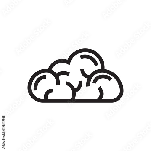 human brain icon. brain mind idea creativity image.