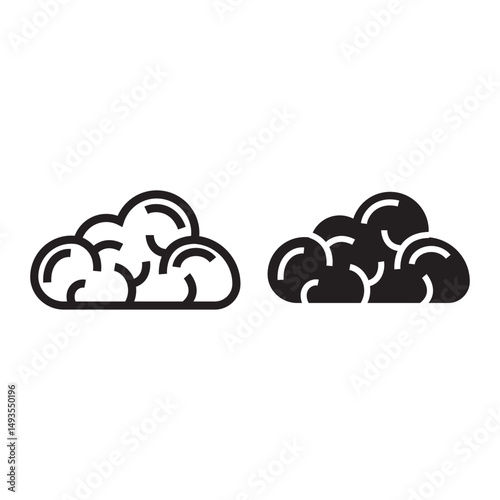 human brain icon. brain mind idea creativity image.