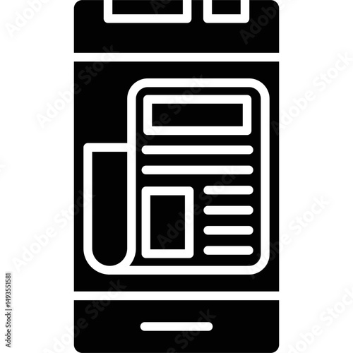 Newspaper Icon Vector Element