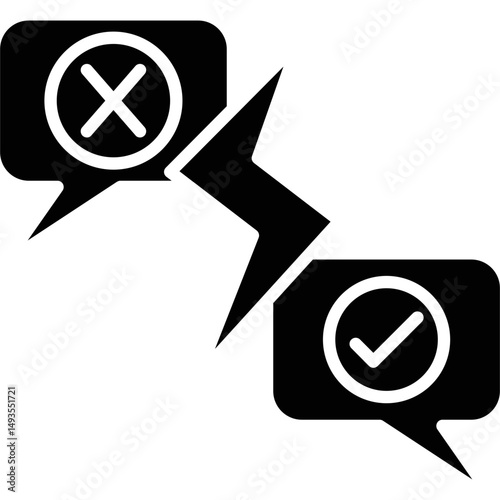 Dispute Icon Vector Element