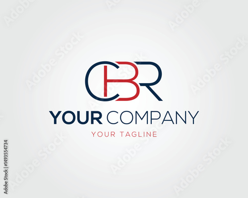 Elegant CBR initial letter logo vector template for modern business identity with tagline and company name