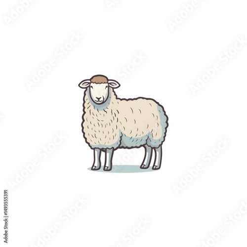 sheep isolated on white