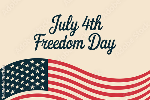 USA Happy independence day, 4th of July celebration banner background