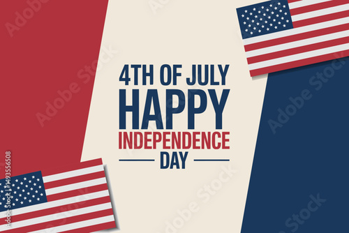 USA Happy independence day, 4th of July celebration banner background