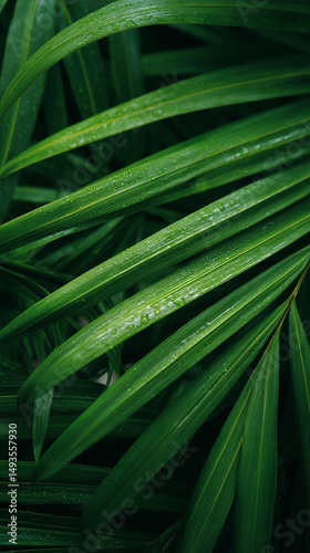 vibrant green leaves, showcasing intricate details and textures. This type of image is ideal for graphic design, eco-themed projects, environmental campaigns, or as a background for digital and print 