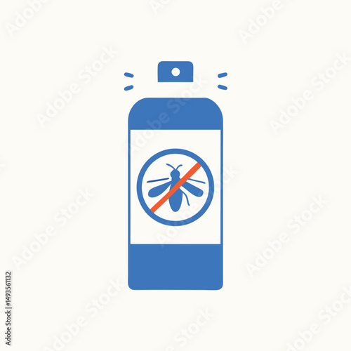 Insecticide spray bottle vector illustration against pests on white background with transparency