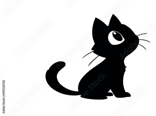 Cute Pet Cats in Silhouette – Vector Design.