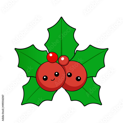 christmas holly berry vector art