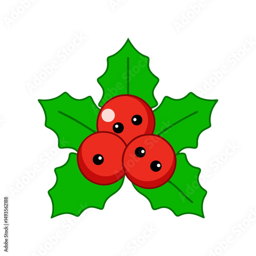 christmas holly berry vector art