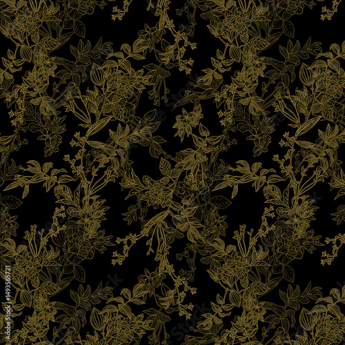 Wallpaper Mural seamless floral background Torontodigital.ca