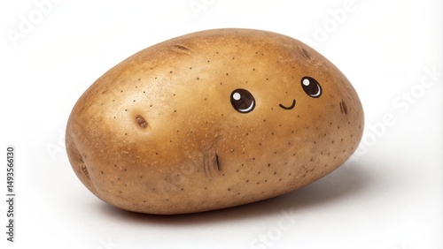 Happy Potato Cute Smiley Fa...