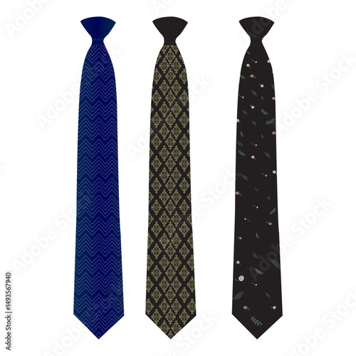 Ties designs in editable, Neck Tie for men