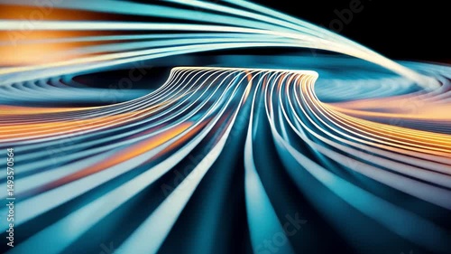 Abstract wavy lines in vibrant colors creating a mesmerizing artistic visual with depth and texture