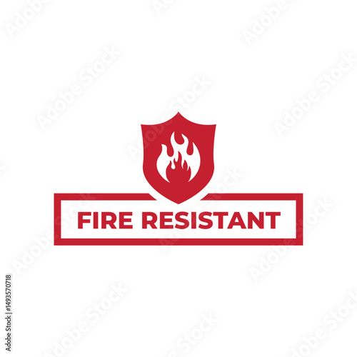 Fireproof icon. Fire resistant icon sign vector illustration.