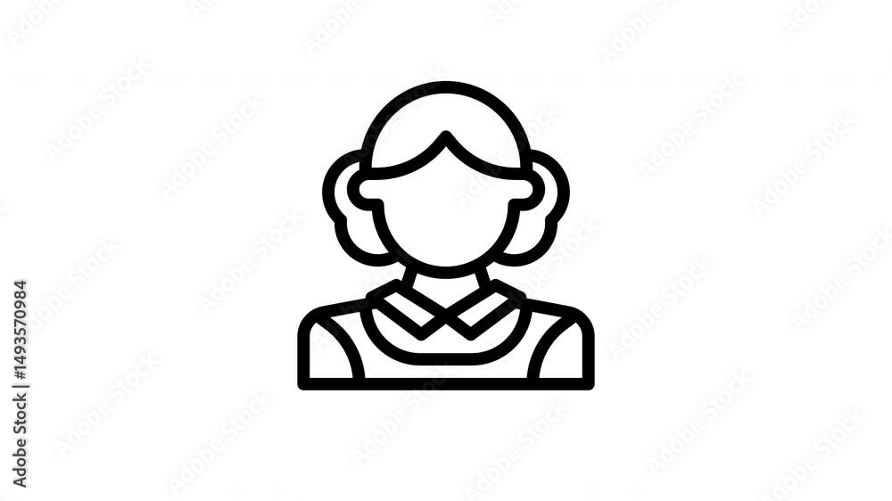 woman animated icon woman animated icon