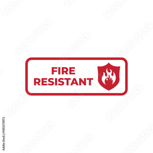 Fireproof icon. Fire resistant icon sign vector illustration.
