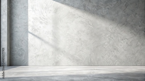 Sunlit Concrete Wall, Inter...