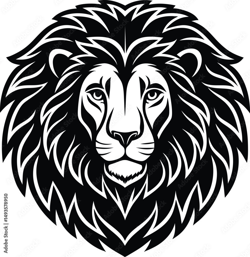 Obraz premium lion head vector
