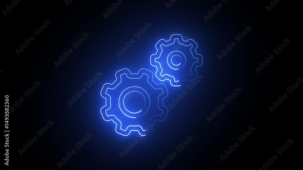 Cybernetic Configuration Symbol. The Nexus Gear: Glowing Command. 