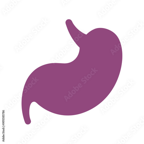 Simple Gallbladder Human Anatomy Silhouette