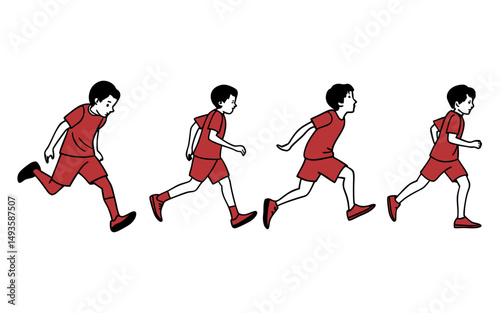 Running Boy Animation Sequence