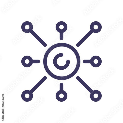 Business strategy success related icon outline and linear vector.