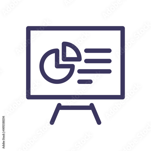 Business strategy success related icon outline and linear vector.