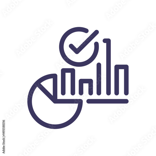 Business strategy success related icon outline and linear vector.