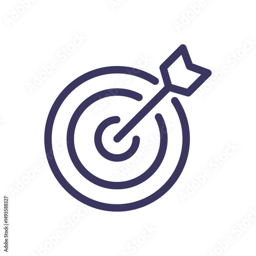 Business strategy success related icon outline and linear vector.