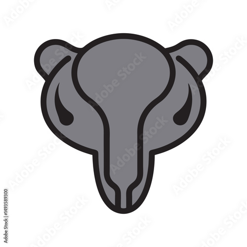 Urinary Bladder In Human Outline Silhouette