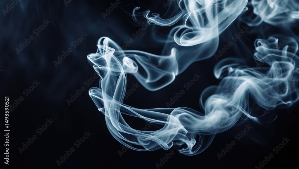 Fototapeta premium Close-up shot of smoke in a dim setting