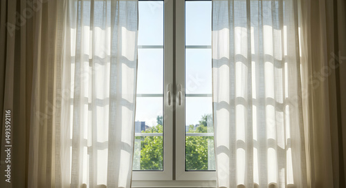 Wallpaper Mural Window sunlight sheer curtains Torontodigital.ca