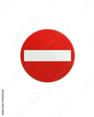 Free Download Isolated transparent A red no entry sign against a plain backdrop, indicating restricted access. PNG die-cut element for advertising - GFXLoad