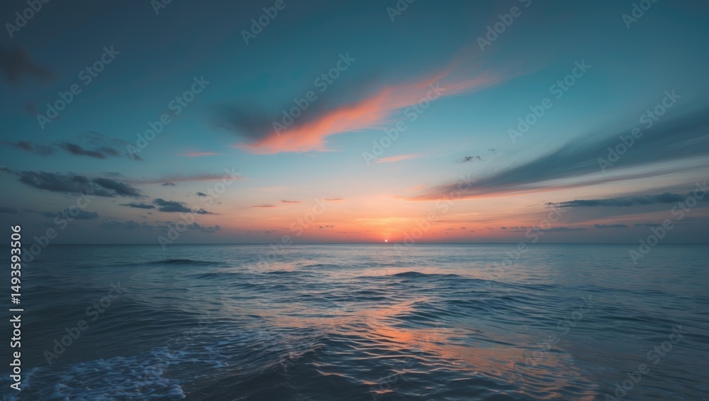 Fototapeta premium Gorgeous sunset by the sea