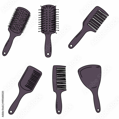 Hairbrushes and combs for styling hair