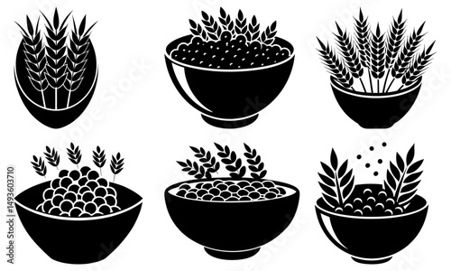 Cereal silhouette vector