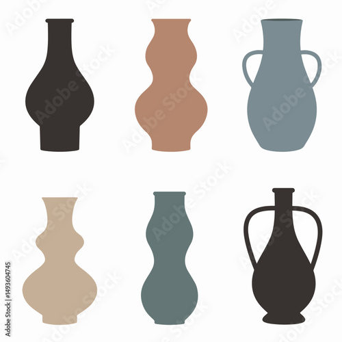 Vase collection pottery ceramic design art form