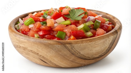 Fresh Pico de Gallo in Wood...
