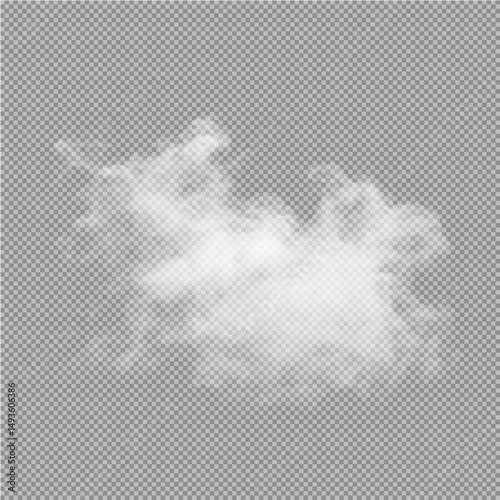 Isolated Soft White Cloud on Transparent PNG

