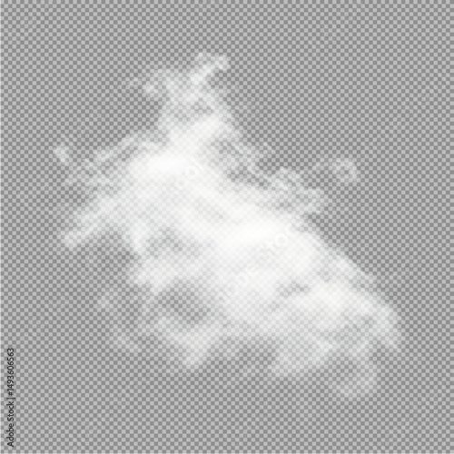 Isolated Soft White Cloud on Transparent PNG

