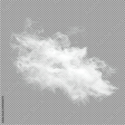 Isolated Soft White Cloud on Transparent PNG

