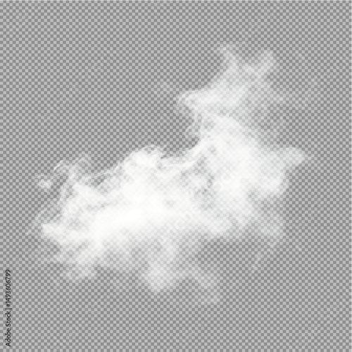 Isolated Soft White Cloud on Transparent PNG

