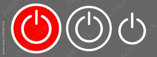 On off power button. Switch on switch off icon. Press start button sign , Power on off button with sign red green color, logo concept of power button sign on white background. eps10. 11:11