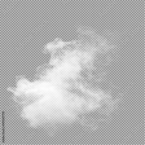 Isolated Soft White Cloud on Transparent PNG

