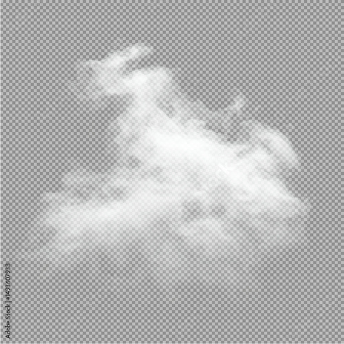 Isolated Soft White Cloud on Transparent PNG

