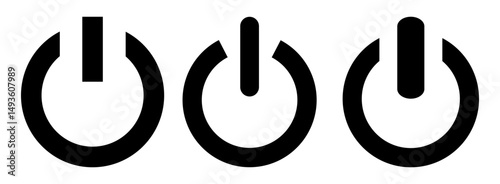 On off power button icon,  Power button vector icon set. Multimedia Button vector.  for apps and websites, Turn off , Turn on symbol. Start button illustration isolated. eps10 11:11