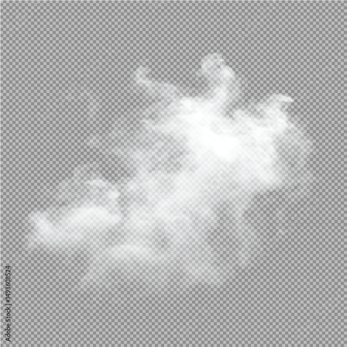 Isolated Soft White Cloud on Transparent PNG


