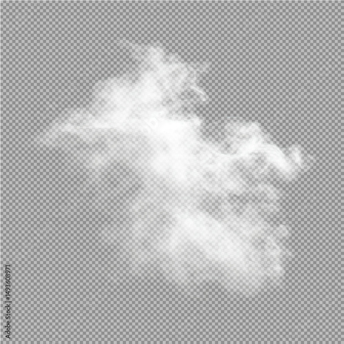 Isolated Soft White Cloud on Transparent PNG

