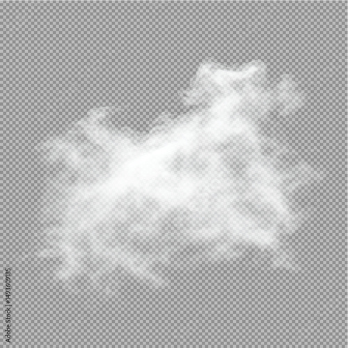 Isolated Soft White Cloud on Transparent PNG

